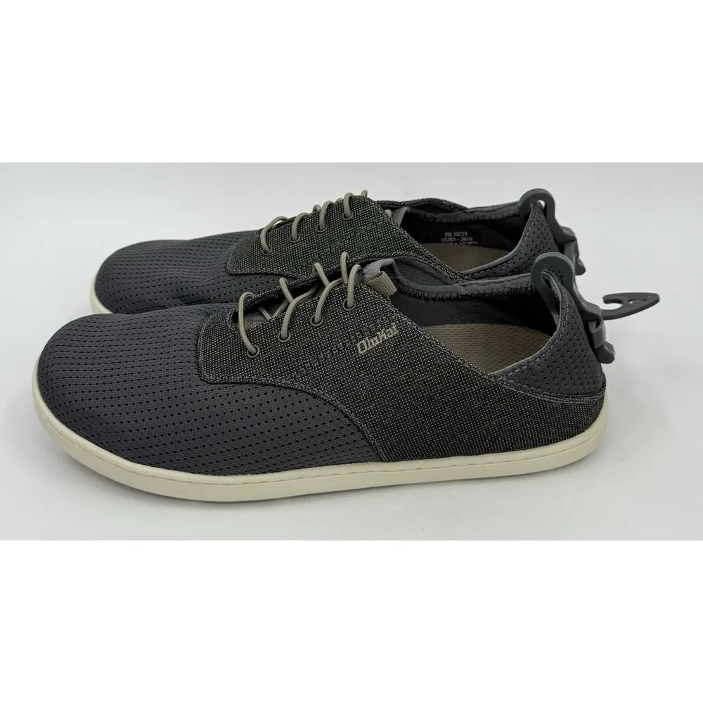 OLUKAI Nohea Moku Boat Shoes Men's Size‎ US 9 in Charcoal/Clay NWOB